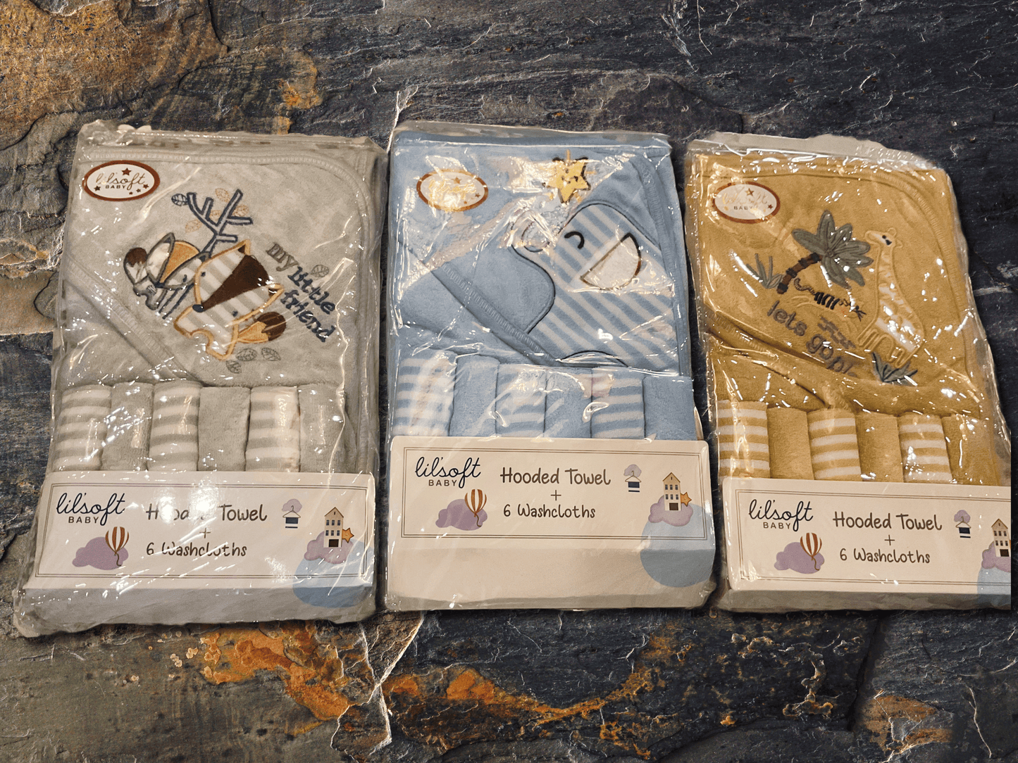 π Cuddle & Dry: Lilsoft Baby Hooded Towel Set