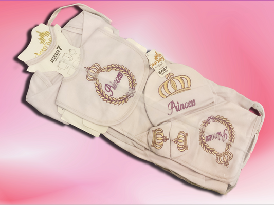 👑 Royal Dreams: Baby Girl 7-Piece Princess Gift Set
