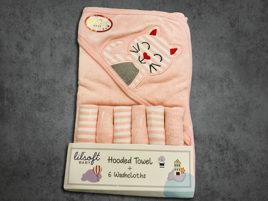 🛁 Cuddle & Dry: Lilsoft Baby Hooded Towel Set