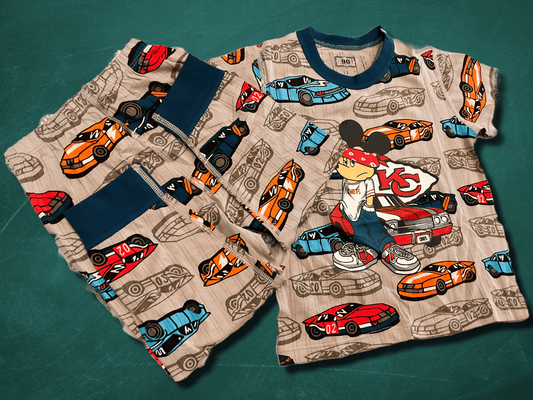 🏎️💥 Zoom Zoom Nights – Boys’ Racing Pajama Set 🚗🔥