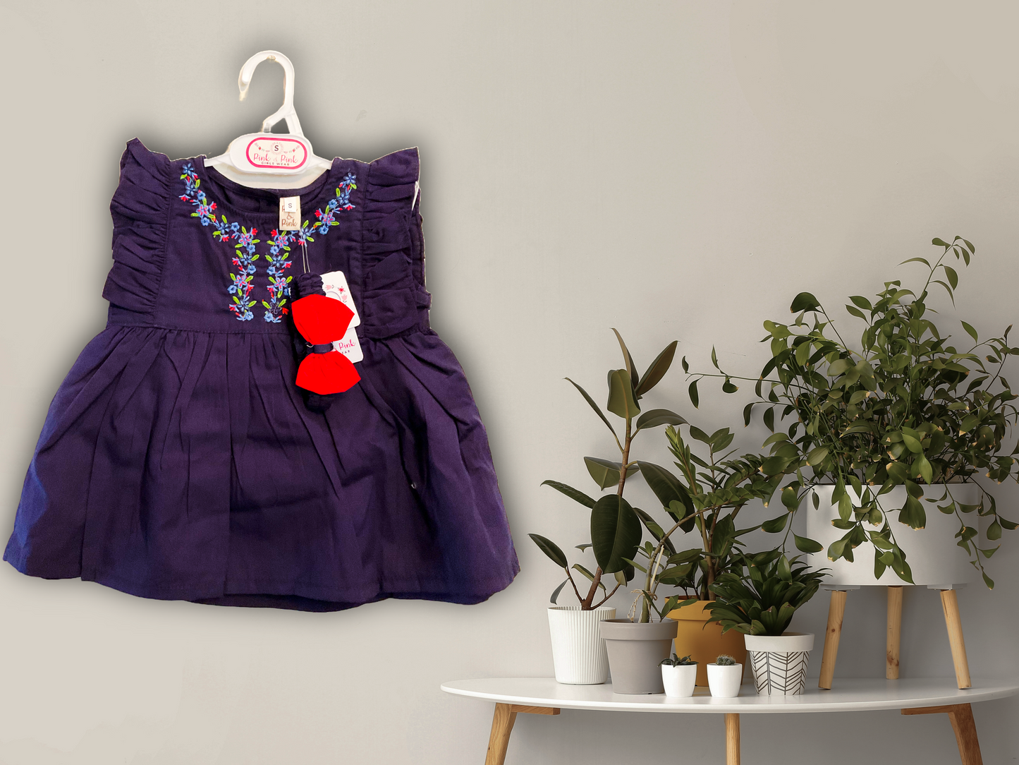 Deep Blue Embroidered Dress