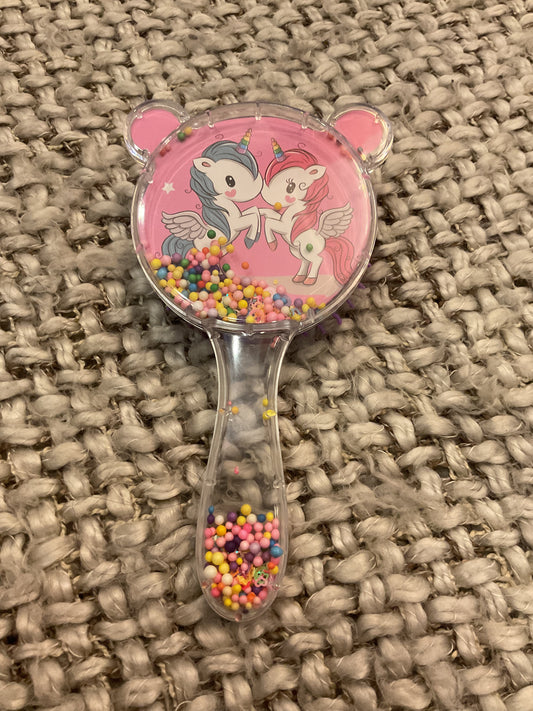 Unicorn Baby Hair Brush – Soft Bristles with Colorful Beads & Cute Handle Design