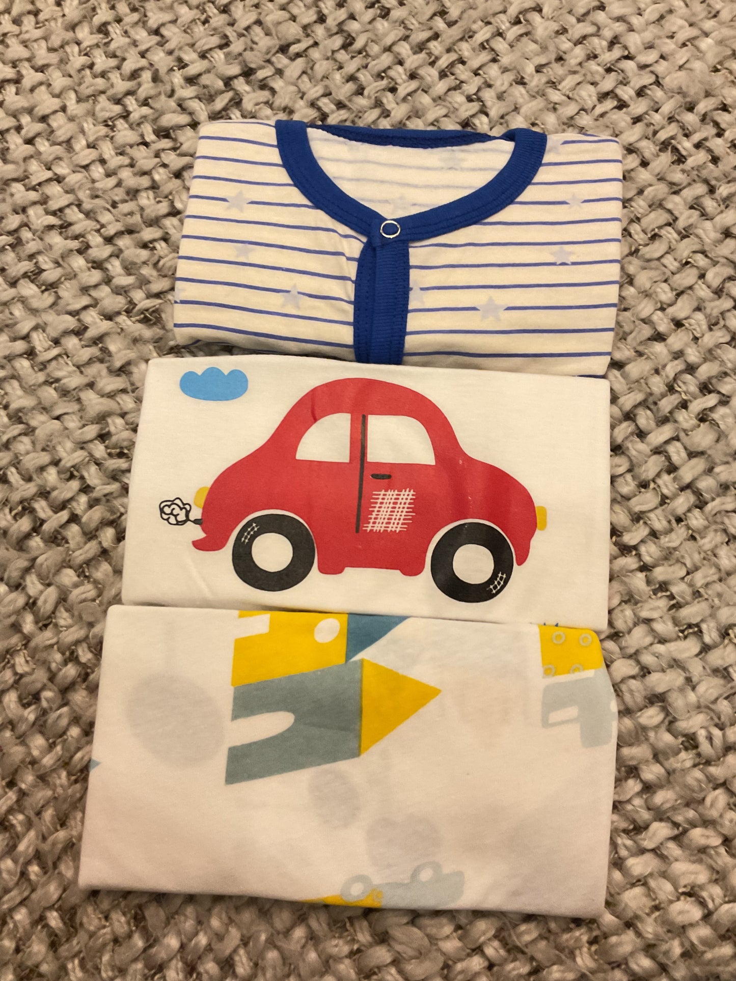 Juniors 3-Pack Short Leg Baby Rompers