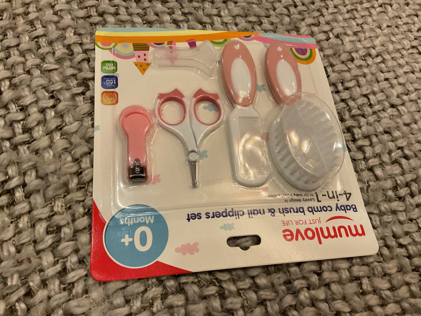 4-in-1 Baby Grooming Set – Brush, Comb, Nail Clippers & Safety Scissors (Newborn & Up)