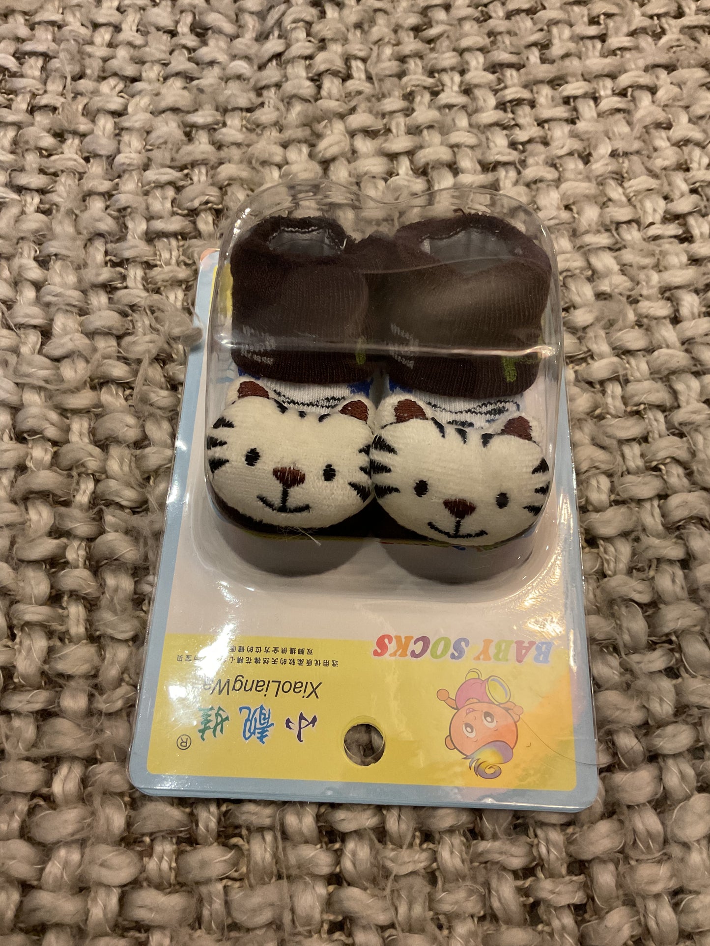 Cute  Bear Face Boys Socks – Soft & Snug for Newborns (0–6 Months)