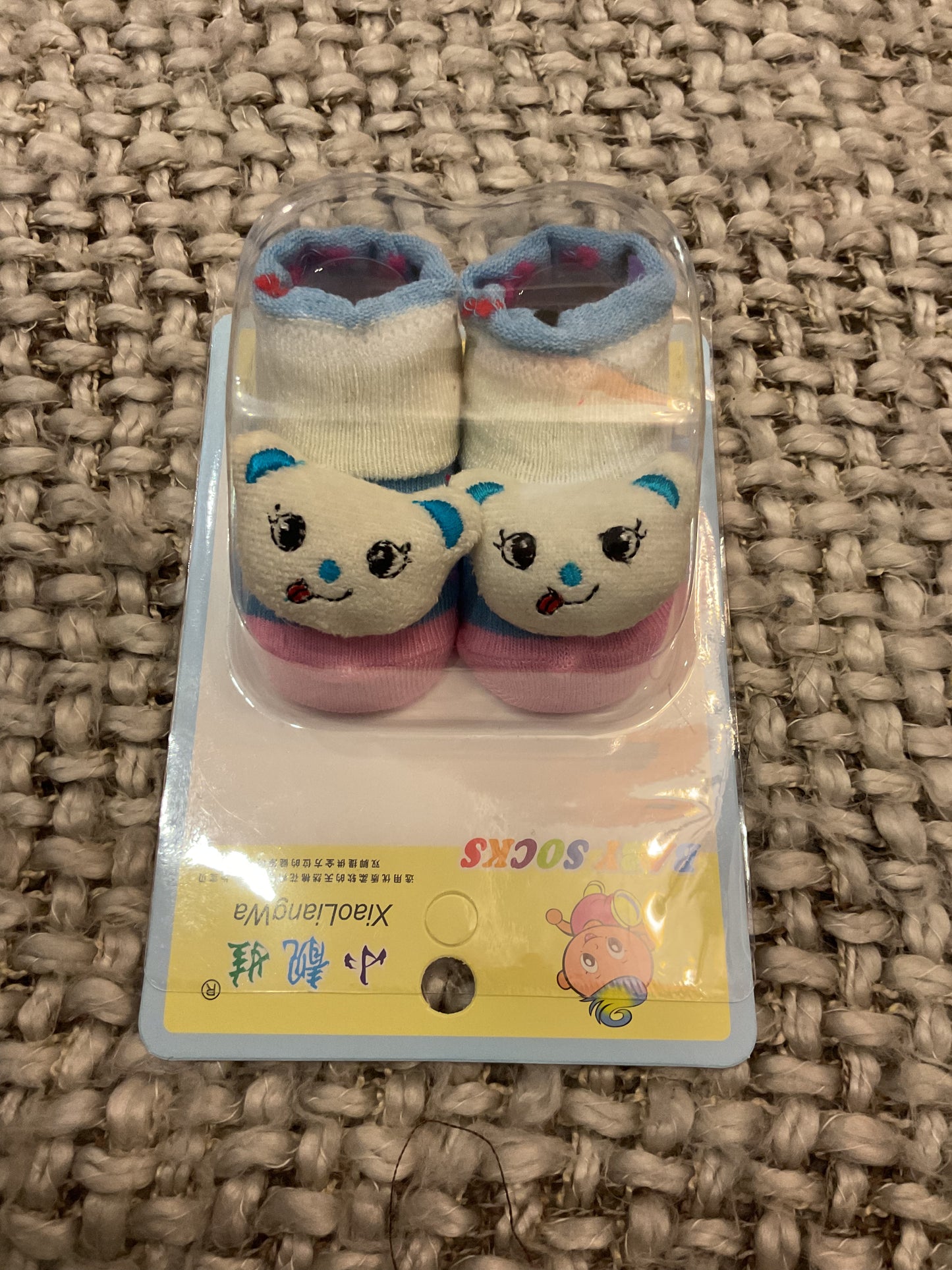 Adorable  Cartoon Baby Socks – Soft & Cozy Infant Footwear (0–6 Months)