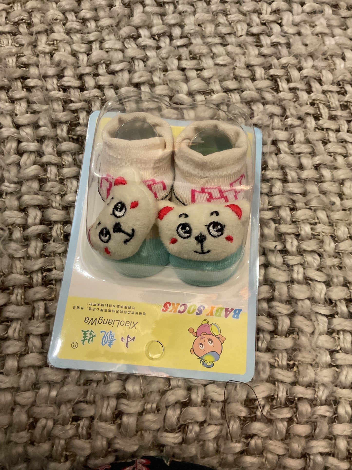 Adorable  Cartoon Baby Socks – Soft & Cozy Infant Footwear (0–6 Months)