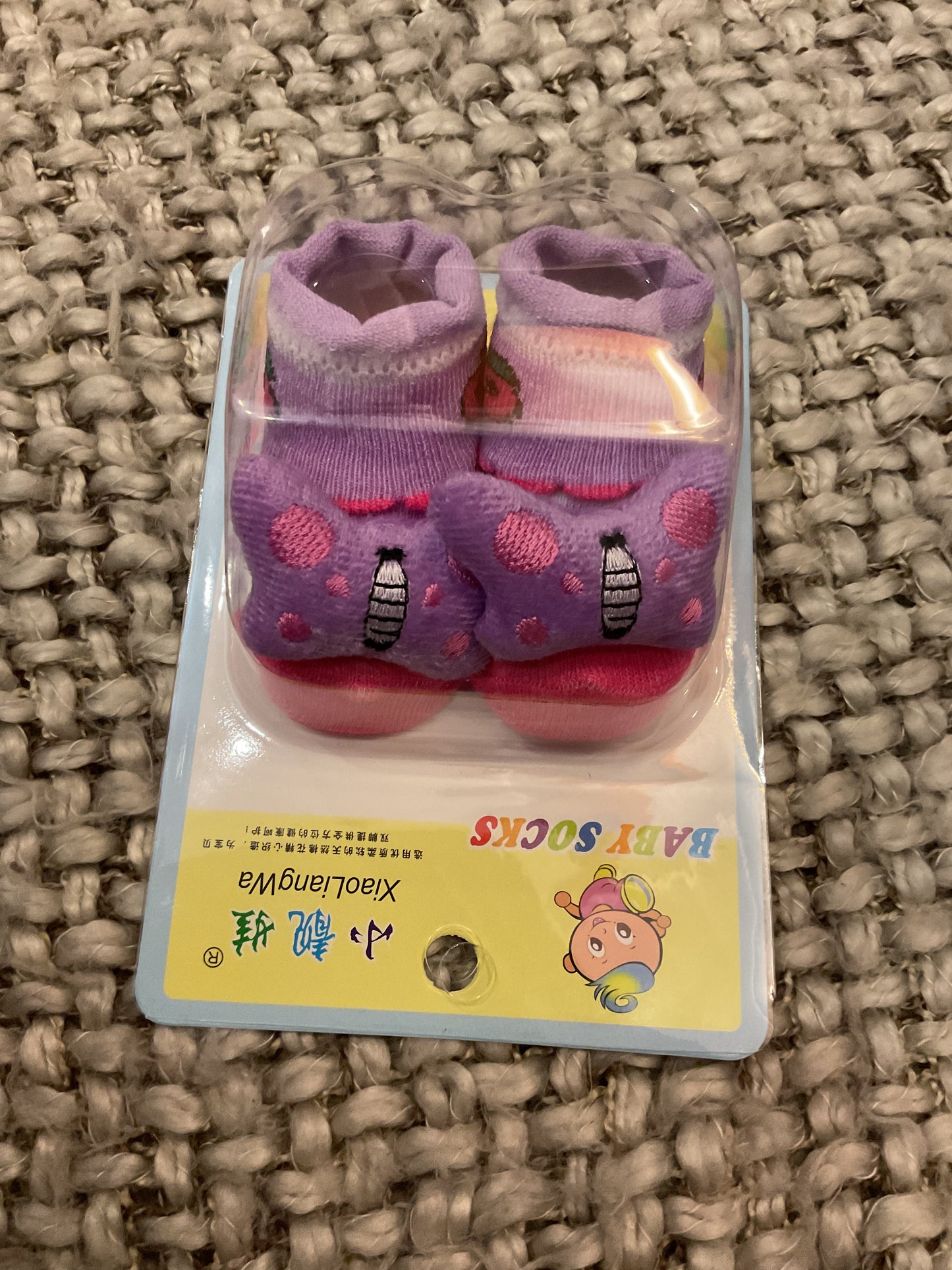 Adorable  Cartoon Baby Socks – Soft & Cozy Infant Footwear (0–6 Months)