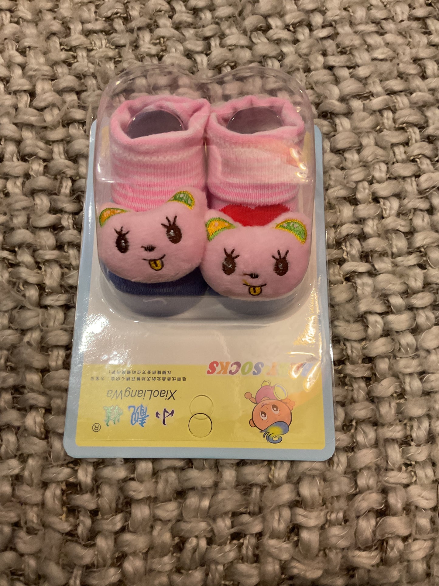 Adorable  Cartoon Baby Socks – Soft & Cozy Infant Footwear (0–6 Months)