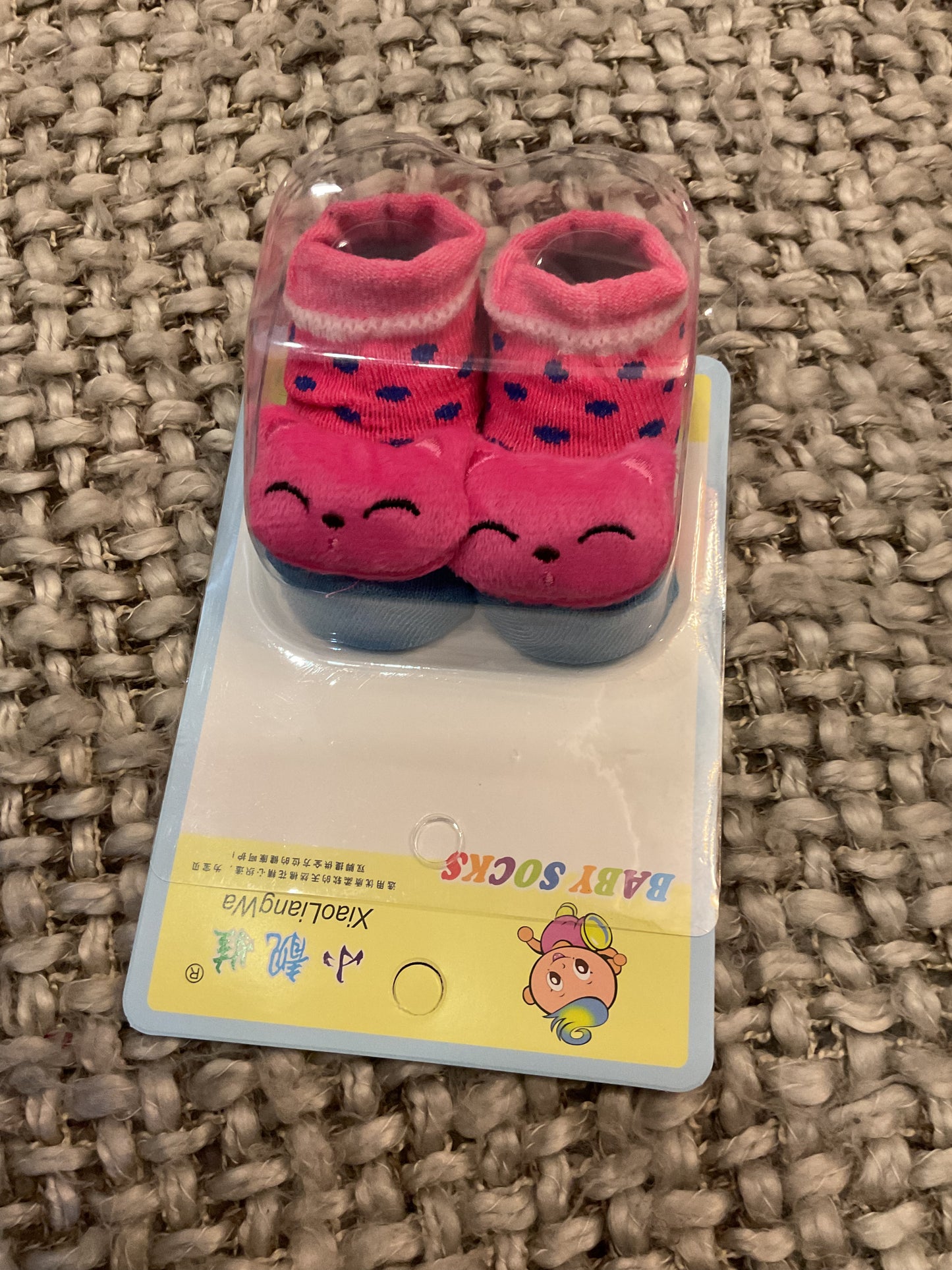 Adorable  Cartoon Baby Socks – Soft & Cozy Infant Footwear (0–6 Months)